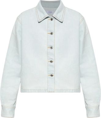 Off-white Camicia denim con taschino - Blu