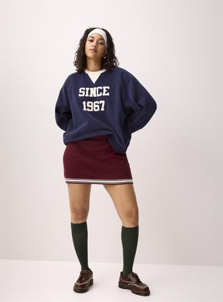 Twik Womens Varsity knit miniskirt