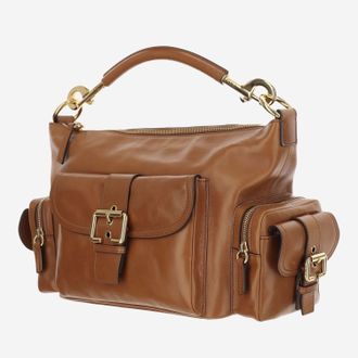 Chlo&eacute; Womens Leather Camera Bag Brown Buffalo Shoulder