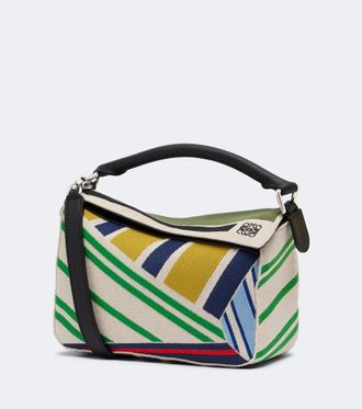 Loewe Borsa a mano Puzzle Small con ricamo
