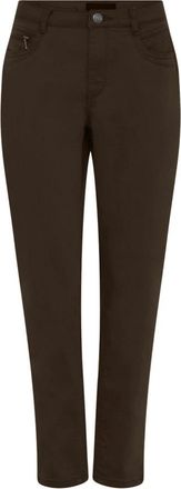 C.Ro Klassieke Bruine Broek 6009/440 - Dames - Slim Fit Broeken - Bruin - 3XL - Broeken