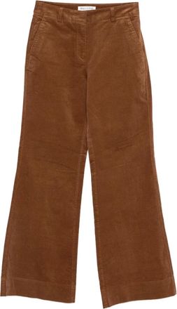 Marc O'Polo Flared broek met ribfluwelen textuur - Bruin