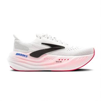 Brooks Womens Glycerin Max Running Shoes In White/black/diva Pink