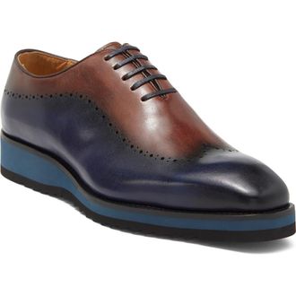 Maison Forte Palomar Wholecut Oxford in Navy/Brown at Nordstrom Rack, Size 8.5