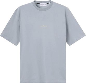 Stone Island Combed Cotton Jersey T-shirt - male - Stone Island - T-Shirts - Gray - S - Tops