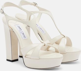Jimmy Choo London Kesia leather platform sandals
