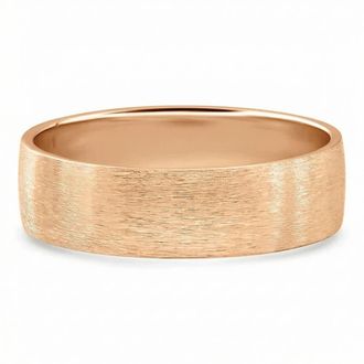 Pompeii3 Mens Brushed Wedding Anniversary Band 14k Gold or Platinum