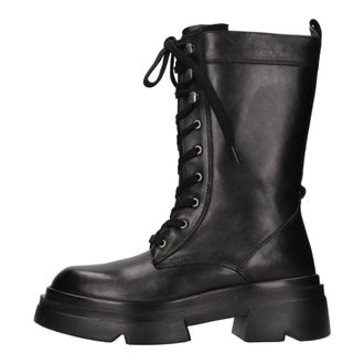 Emanuelle Vee Schoenen, Dames, Zwart, 37 EU, Leer, Anfibio Enkellaars