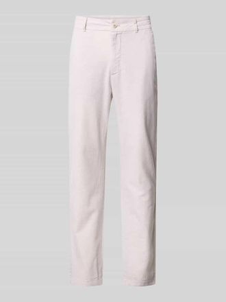 Tom Tailor Denim Straight Leg Hose aus Leinen-Baumwoll-Mix in Hellgrau Melange, Gr&ouml;&szlig;e XXL