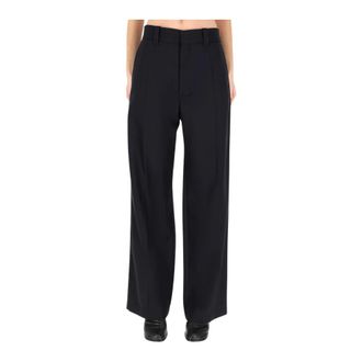 Christophe Lemaire Wide Leg Tailored Broeken - Dames - Wijde Broeken - Blauw - S - Katoen - Broeken