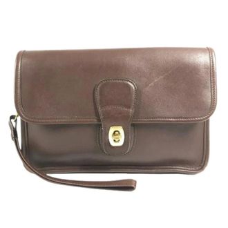 Coach Pre-owned Clutch Bag - Dames - Pre-owned - Bruin - Maat: ONE Size Leer