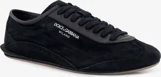 Dolce & Gabbana Mens Leather Sneakers Gimondi Plus Black Trainers