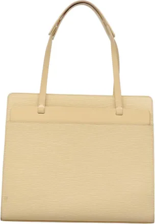 Louis Vuitton Croisette Beige Leather Tote Bag (Pre-Owned)