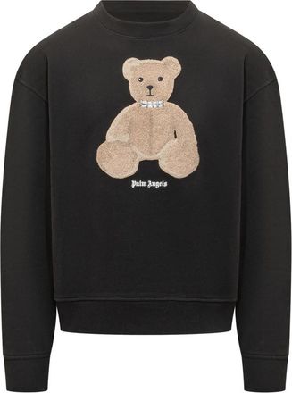 Palm Angels Black Graphic Crew Neck Sweatshirt