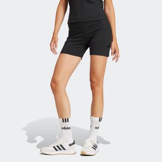 adidas Shorts ADIDAS SPORTSWEAR ALL SZN RIB HIGH-WAIST KURZE LEGGINGS, Damen, Gr. M, N-Gr, schwarz (schwarz, schwarz), Obermaterial: 45% Baumwolle, 45% Visko