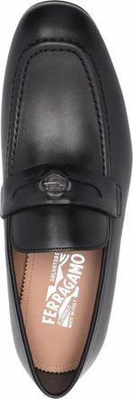 Ferragamo Mens Black Loafers, US Size 6.5