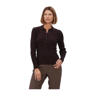 Bruuns Bazaar Tops, Dames, Bruin, XS, Anemonebbvalea Gebreide Polo