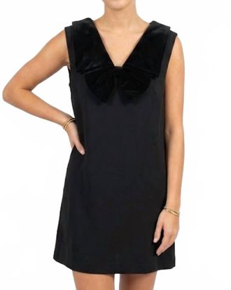 Mabel the Belt Show Me Your Bow Mini Dress In Black