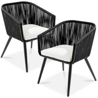 Best Choice Products Set of 2 Outdoor Patio Dining Chairs Woven Wicker Seating 250lb Capacity