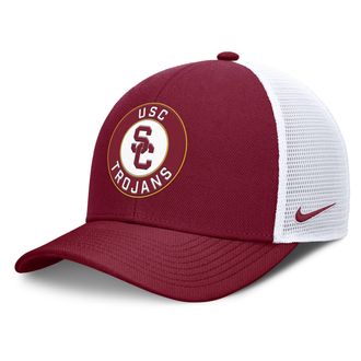 Nike USC Primetime Rise Nike Mens Dri-FIT College Trucker Adjustable Hat in Red | NC1399MISCJ-6YR