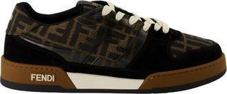 Fendi Match Sneakers - Heren - Sneakers - Bruin - 43 EU - Leer - Schoenen