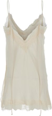 R&oacute;he Womens Camisole With Lace Details, White Viscose Top