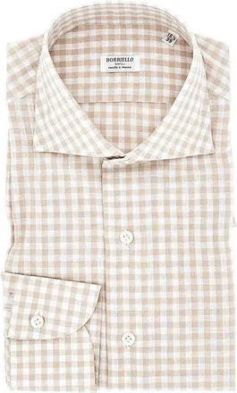 Borriello Check cotton and linen shirt Man 39