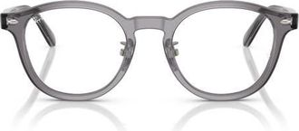 Ray-Ban 49mm Square Optical Glasses in Grey at Nordstrom