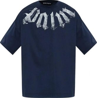 Palm Angels Big Neck Logo Loose-Fit Cotton T-Shirt