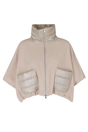 Herno New Chantilly Short Striped Quilted Wool-Blend Coat