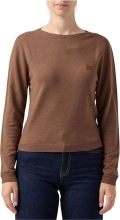 Ermanno Scervino Girocollo Swarovski - Knitwear - Mujer - Marr&oacute;n - M