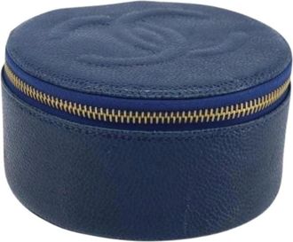 Chanel Pre-owned Bags, female, Blue, Size: ONE SIZE Pre-owned Cosmetic Pouch