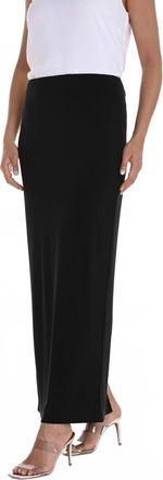 Frank Lyman Design High Waist Pull On Pencil Maxi Skirt In Black