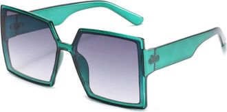 Generic Square Large Frame Mens Sunglasses Vacation Commuter Womens Sports Sun Glasses(Green)