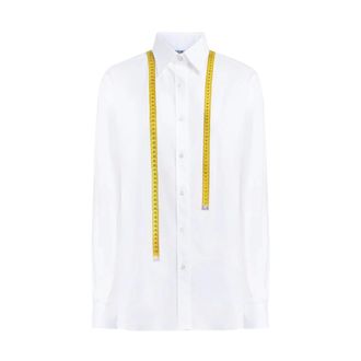 Moschino Camicia Tailor - Heren - Overhemden - Wit - Maat: L Katoen