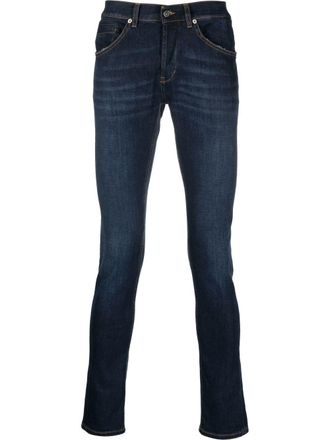 Dondup logo-print skinny jeans - Blue