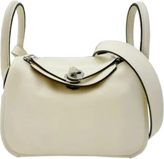 Herm&egrave;s Tweedehands leren handtassen - Dames - Vintage Schoudertas - Beige - ONE Size - Vintage
