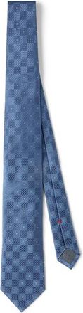 Brunello Cucinelli Silk tie with pattern in Denim at Nordstrom