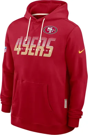 Nike San Francisco 49ers Sideline Standard Issue Nike Mens Dri-FIT NFL Pullover Hoodie in Red | 03AZ6DL9B-SX8