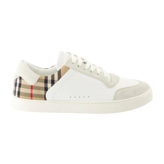 Burberry Sneakers, male, Multicolor, Size: 11 US Checkered Lace-Up Sneakers