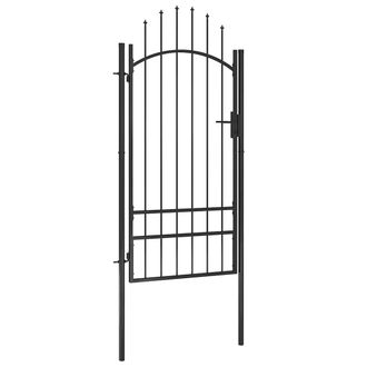 vidaXL Puerta De Jard&iacute;n De Acero Negro 1x2,5 M Vidaxl