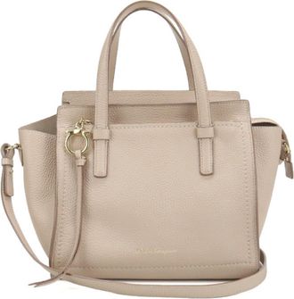Ferragamo Beige Leather Tote Bag (Pre-Owned)