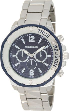 True Religion Chronograph Bracelet Watch, 43mm in Navy/Silver at Nordstrom Rack