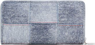 Desigual Denim Zip Around Wallet in Light Blue at Nordstrom