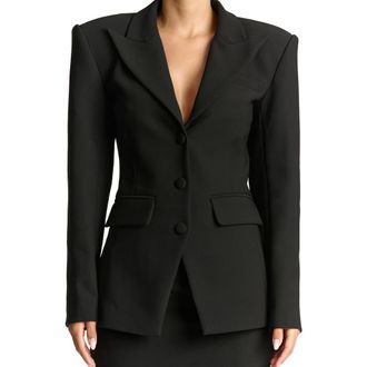 Naked Wardrobe Fitted Blazer in Black at Nordstrom Rack, Size X-Large