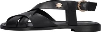 Fred De La Bretoniere Schoenen, Dames, Zwart, 36 EU, Leer, Gitel Cross Sandalen