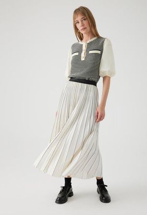Exquise Arella Painted Midi Skirt in Ecru at Nordstrom, Size Xx-Large