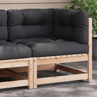 vidaXL Sof&aacute; De Equina Con Cojines Madera Maciza De Pino Vidaxl