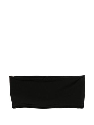 Rick Owens Black Solid Strapless Top