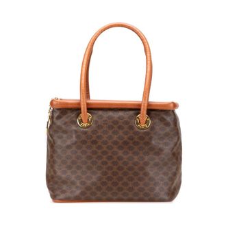 Celine Pre-owned Tote Bags, female, Brown, Size: ONE SIZE Pre-owned Printed Coated Canvas Tote